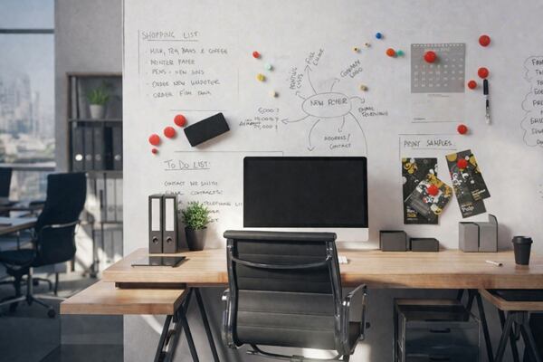 Whiteboard v kanceláři