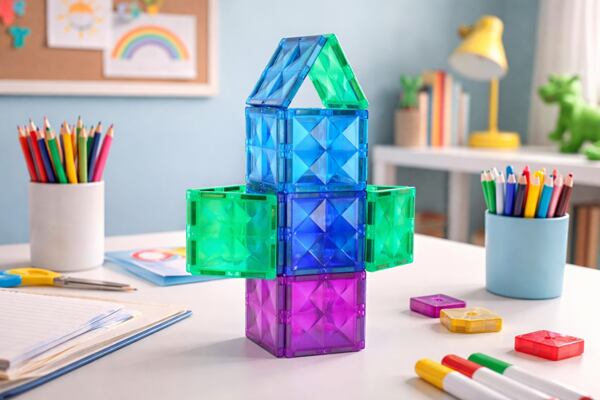 Magnetická stavebnice – studené barvy