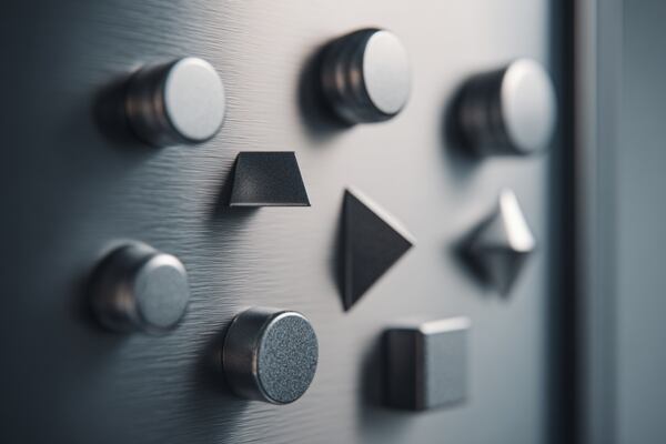 Moderní kovové magnetky na lednici