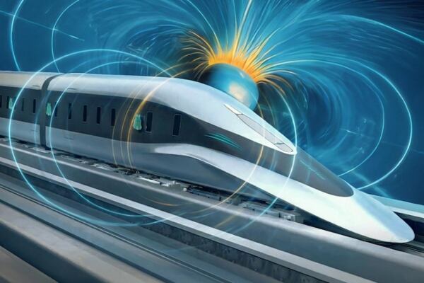 Vlak Maglev a magnetické siločáry