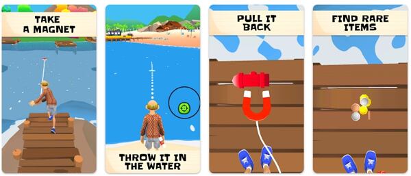 Aplikace Magnet fishing: 3d adventure. Aplikace Magnet fishing: 3d adventure