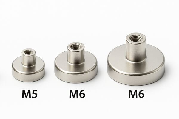 Různé velikosti magnetických úchytů. Různé velikosti magnetických úchytů
