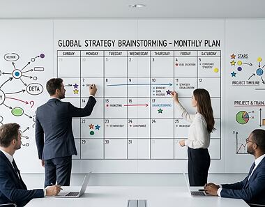 Whiteboardy ve výrobě a administrativě: Od chaosu k přehlednému systému