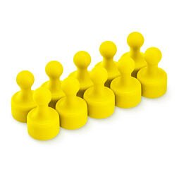 Magnetické figurky M8 žluté, 10 ks, 12 × 20 mm
