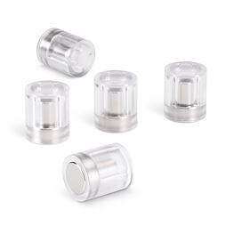 Kancelářské magnety OF-2 transparentní, 10 ks