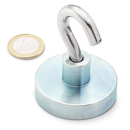 Neodymový hák, magnetický háček Ø 48 v. 20 mm, M8, síla 103 kg