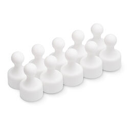 Magnetické figurky M5 bílé, 10 ks, 12 × 20 mm