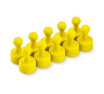Magnetické figurky M8 žluté, 10 ks, 12 × 20 mm
