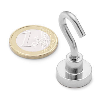 Neodymový hák, magnetický háček Ø 16 v. 11,5 mm, M4, síla 10 kg